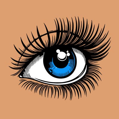 realistic eye long eylashes
