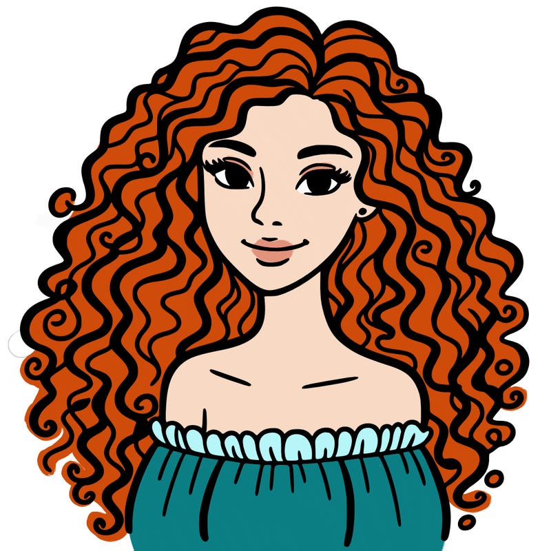 woman with curly hair