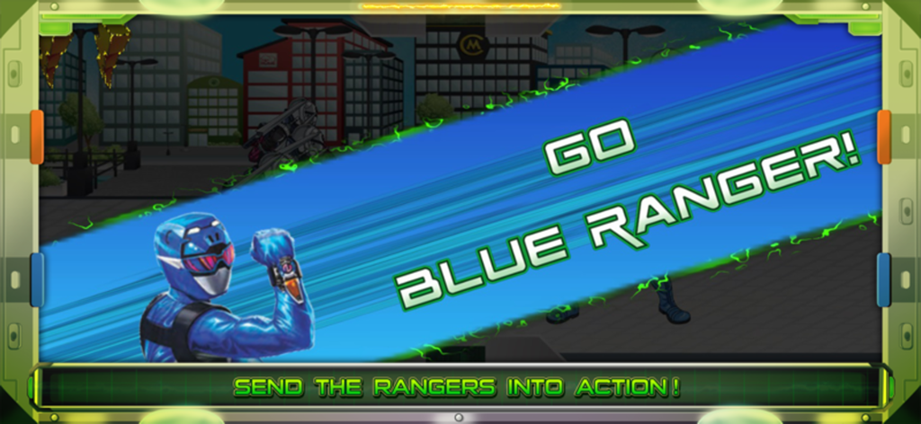 El Ranger Azul de Power Rangers listo para la acción en la historia de la aplicación móvil Beast Morphers