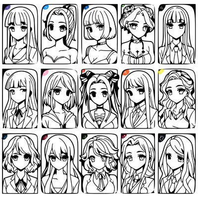 girls that look diffrent anime