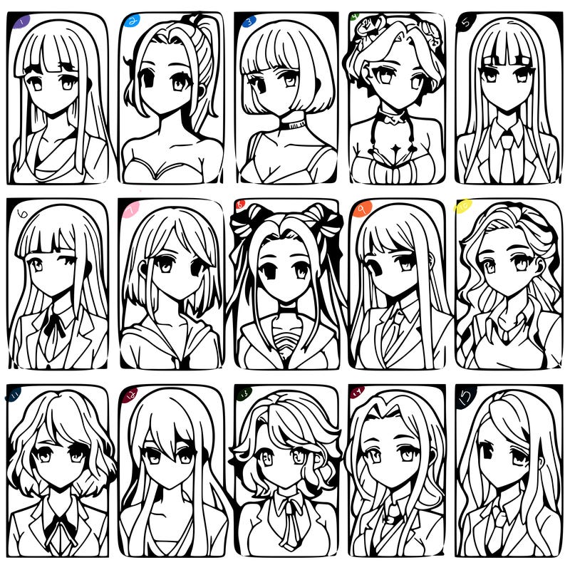 girls that look diffrent anime