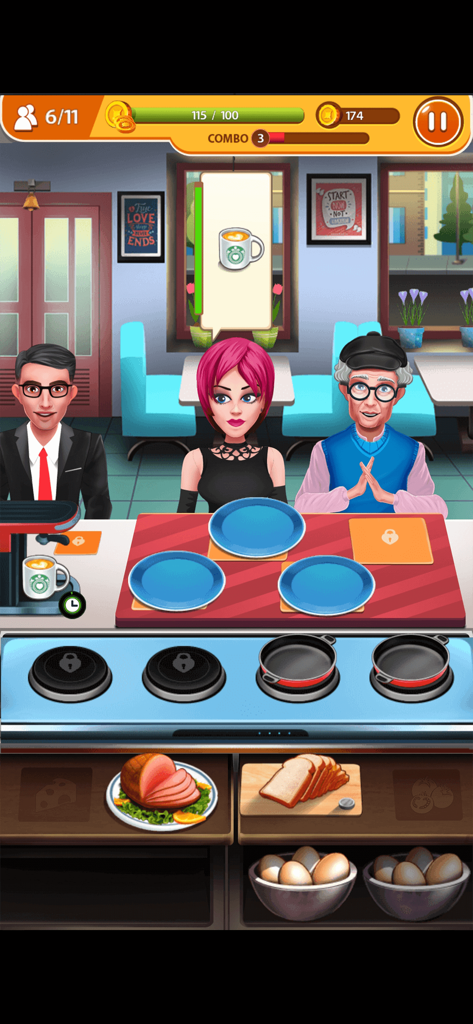 Cooking Chef - Food Fever - Chef servant du café à des clients dans une cuisine de restaurant animée