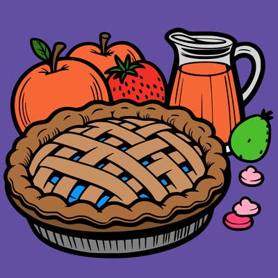 a pie of food