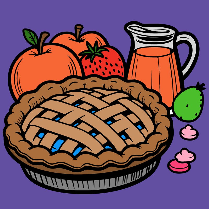 a pie of food