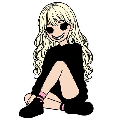 girl sitting realistic