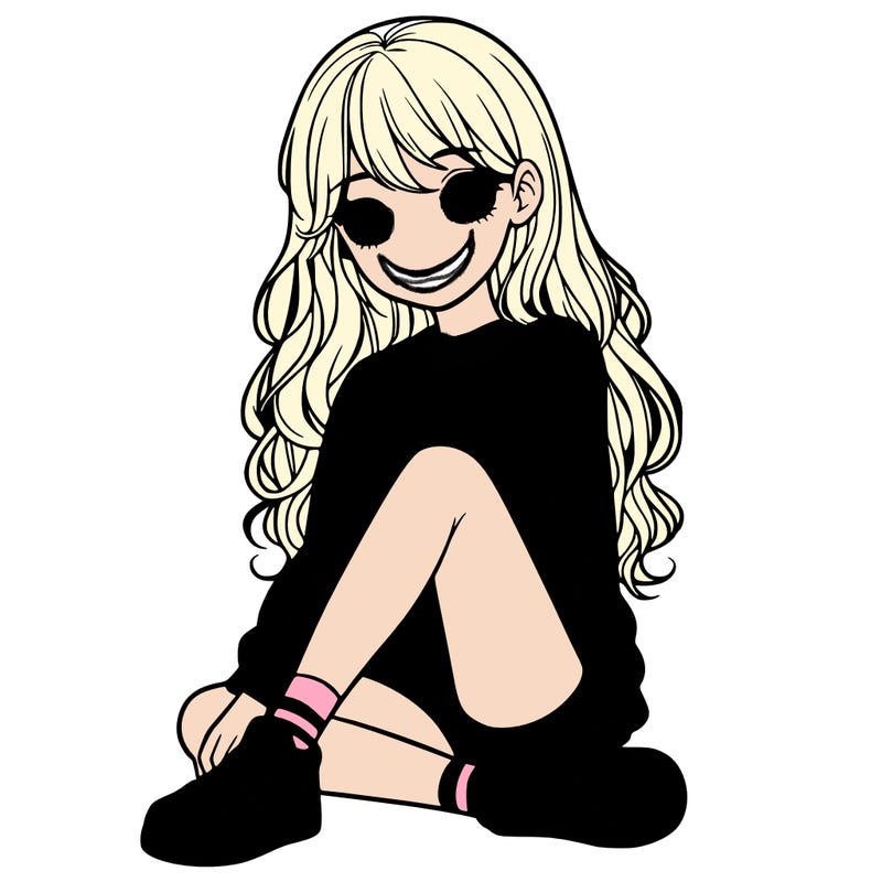 girl sitting realistic