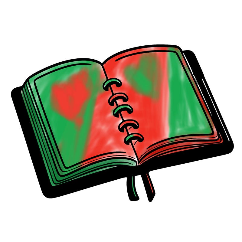 open note book blank