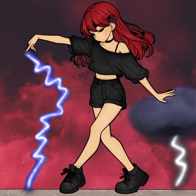 realistic girl danceing