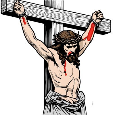 jesus realistic on the cross