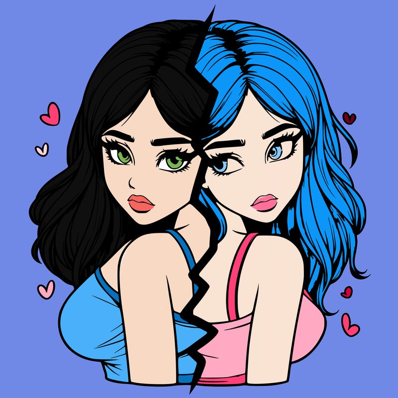 realistic girl split