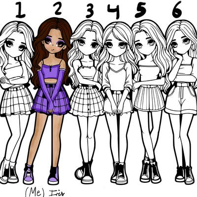 a group of girls realistic