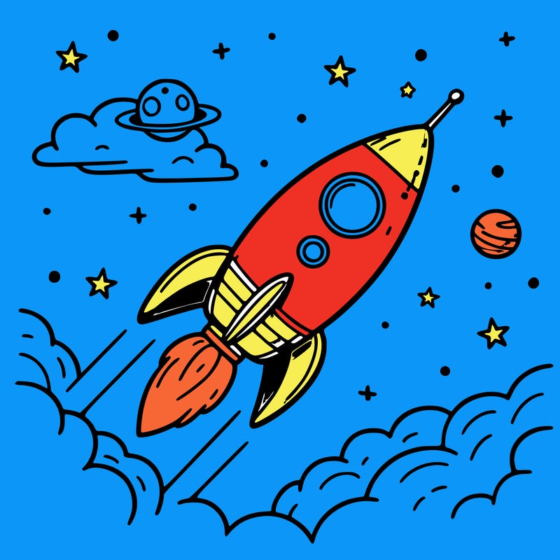 rocket in space