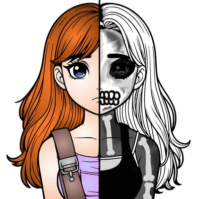 realistic girl split