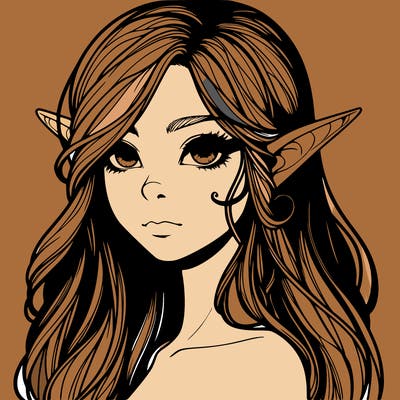 elf girl realistic dark fantasy