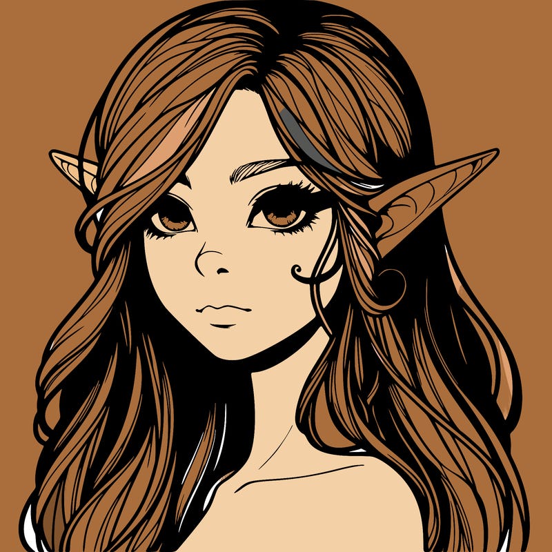 elf girl realistic dark fantasy