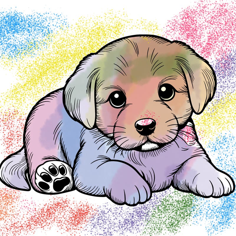 a cute realistic puppy