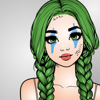 realistic girl with braids