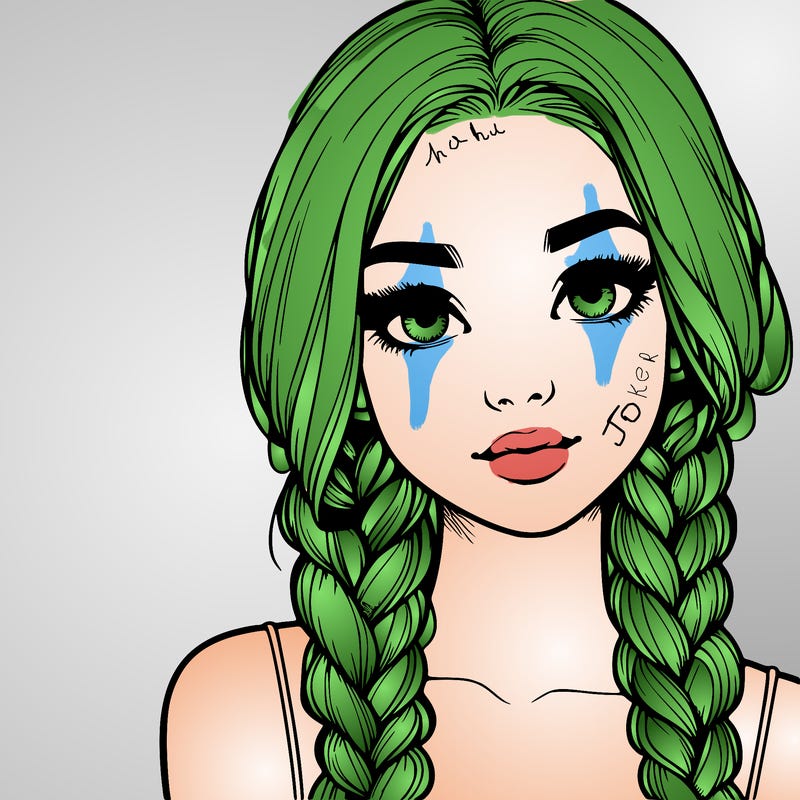 realistic girl with braids