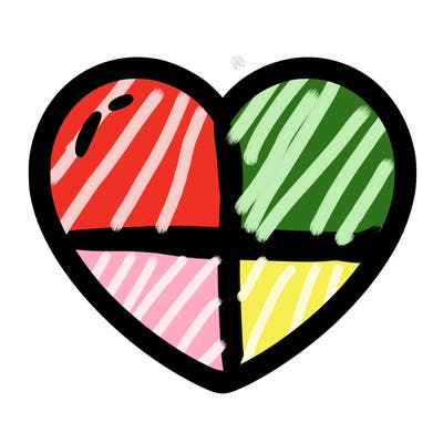 a blank heart