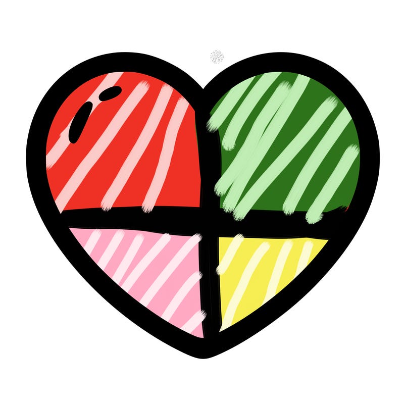 a blank heart