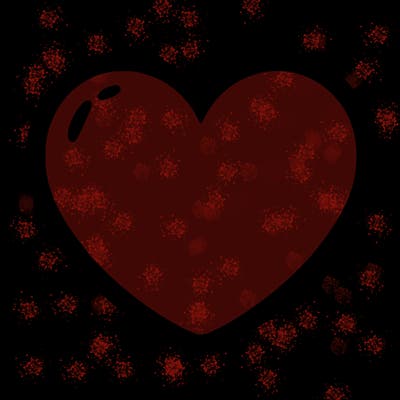 a blank heart
