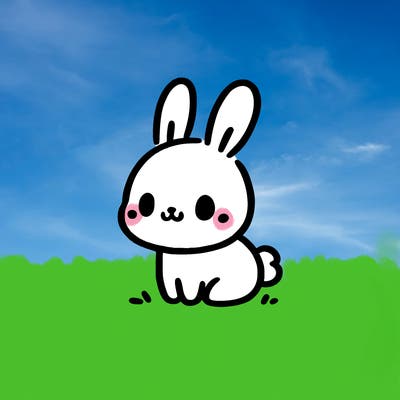 small drawing of bunny