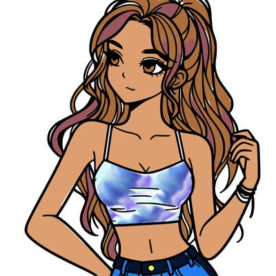 girl in crop top
