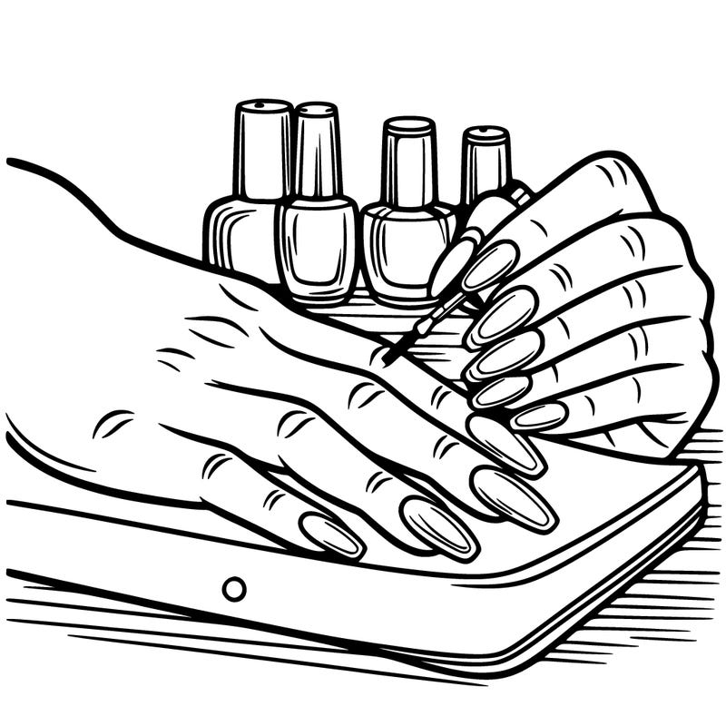 nails at a nail salon