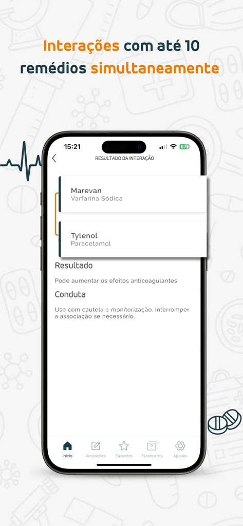 WeMeds app screenshot showing a drug interaction analysis for multiple medications on a smartphone