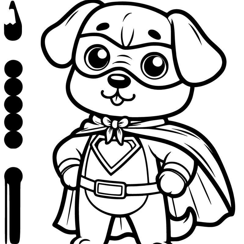 a dog wearing a superhero cape and mask