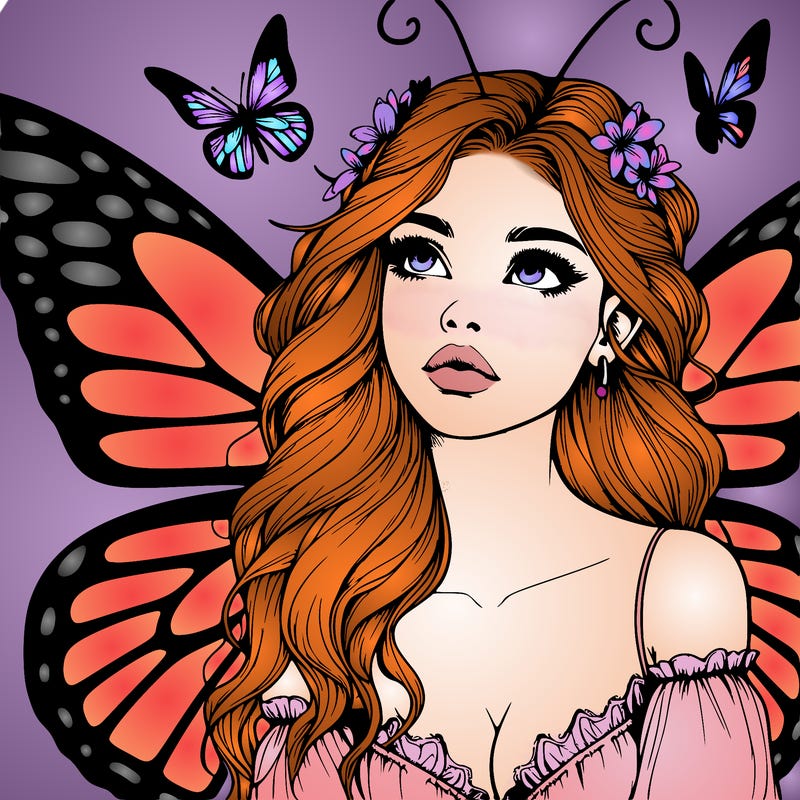 butterfly fairy realistic girl