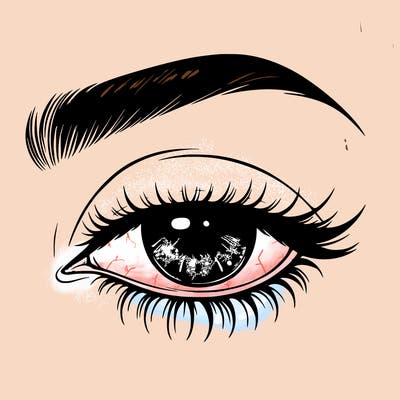 eye closed realistic