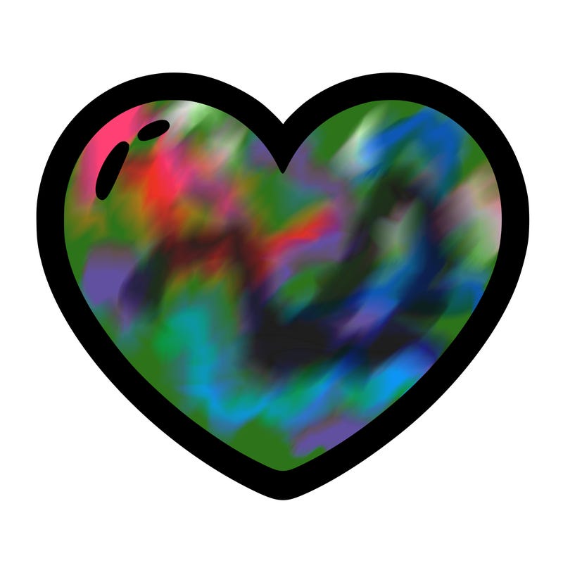 a blank heart