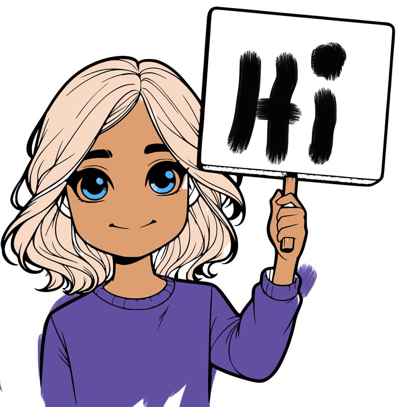 realistic girl holding up a sign