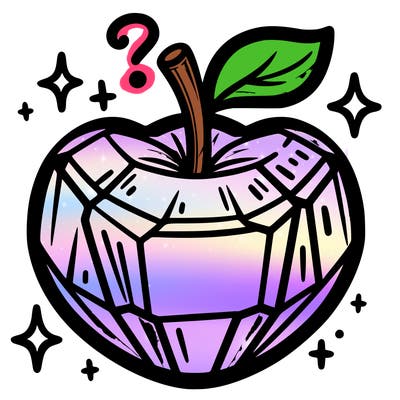 very shiny crystal apple