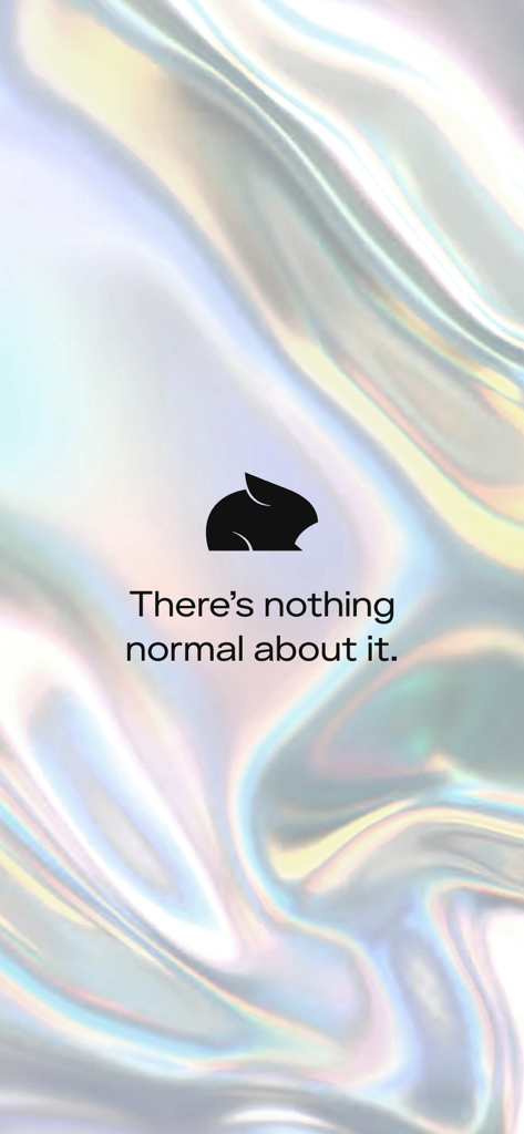 Pika: AI Video & Trend Maker - Pika AI Video splash screen with rabbit logo and iridescent background