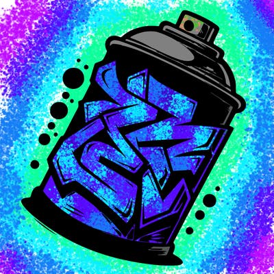 a spray can graffiti