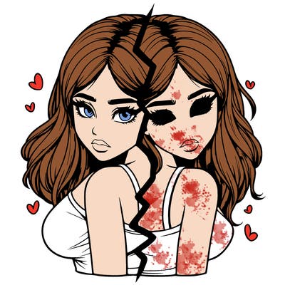 realistic girl split