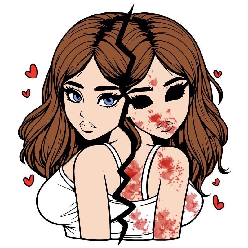 realistic girl split