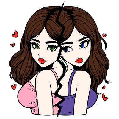 realistic girl split