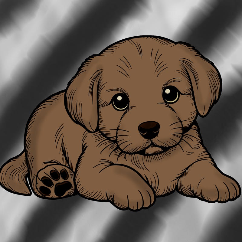 a cute realistic puppy