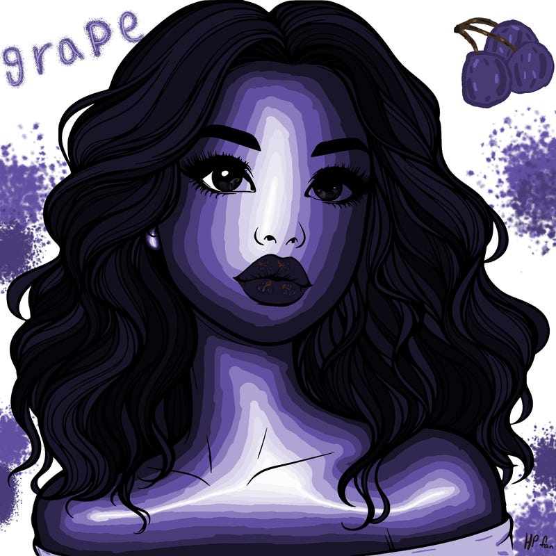 realistic girl with wavy hair and lips