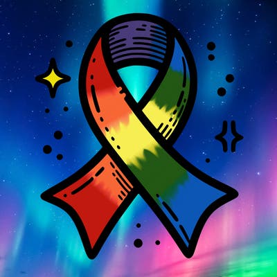 ribbon symbol of national breast cancer awareness month