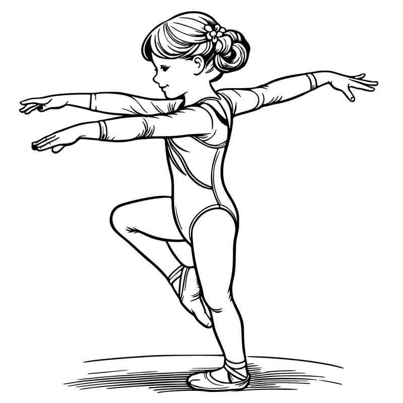 realistic girl gymnast