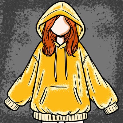 girl in oversized hoodie