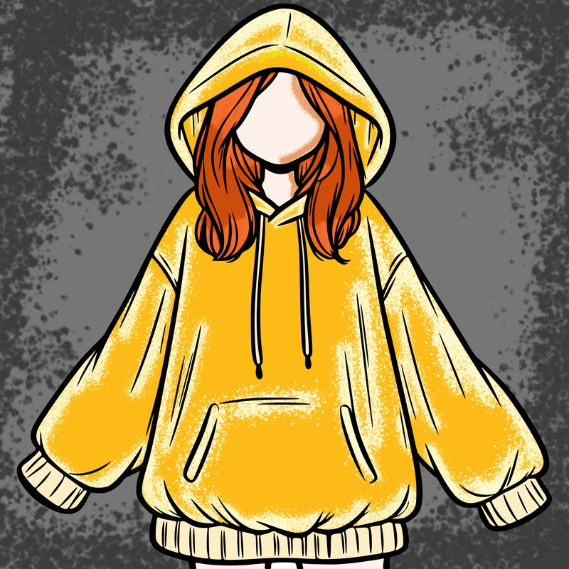 girl in oversized hoodie