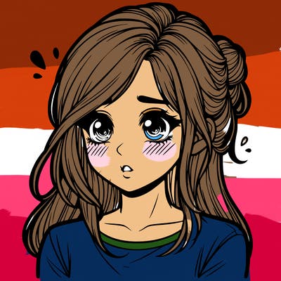 realistic girl that is blushing