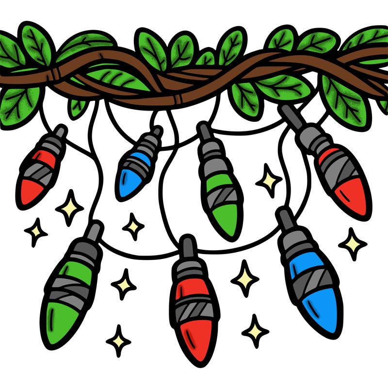 christmas light garland.