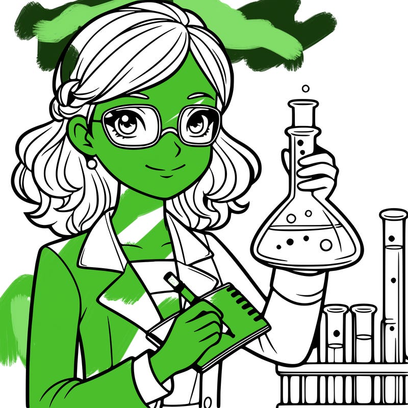 a female scientist