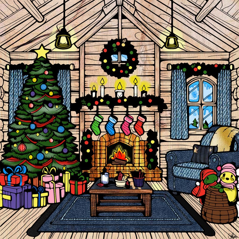 christmas house interior